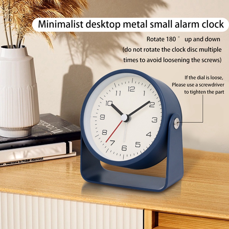Small Metal Alarm Clock Quiet  - B & J Florist Supply Linwood recension och pris