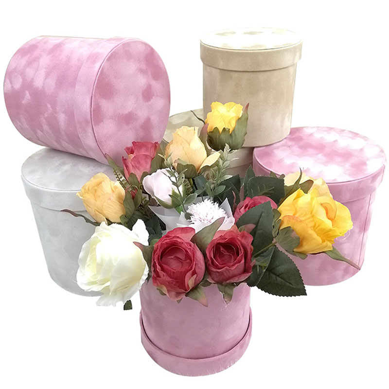 3Pcs/Set Velvet Gift Box Round - Florist Supply Buckets recension och pris