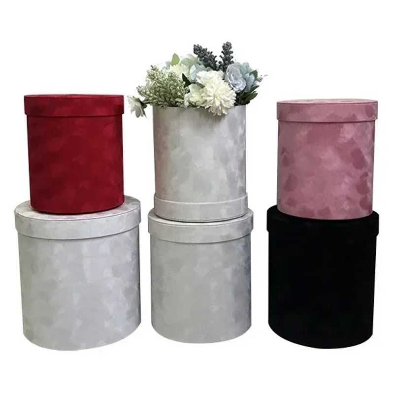 3Pcs/Set Velvet Gift Box Round - Florist Supply Buckets recension och pris