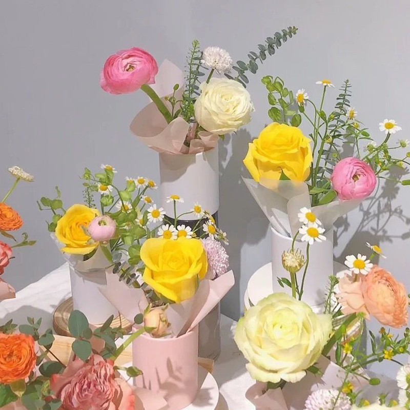 4pcs Mini Round Flower Box Gif - Florist Supply Buckets recension och pris