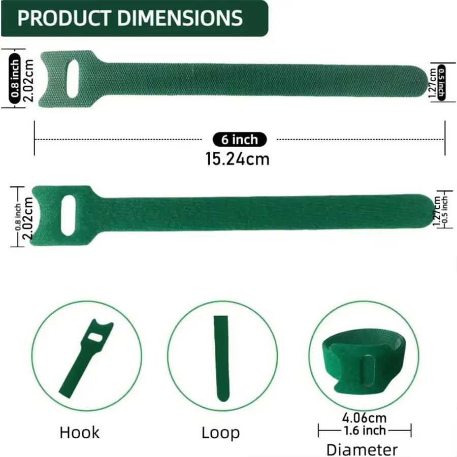 Reusable Green Plant Ties Nylo - Florist Supp recension och pris