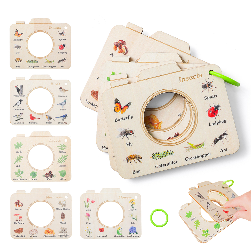Wooden Camera Shape Nature Cog - Florist Supp recension och pris