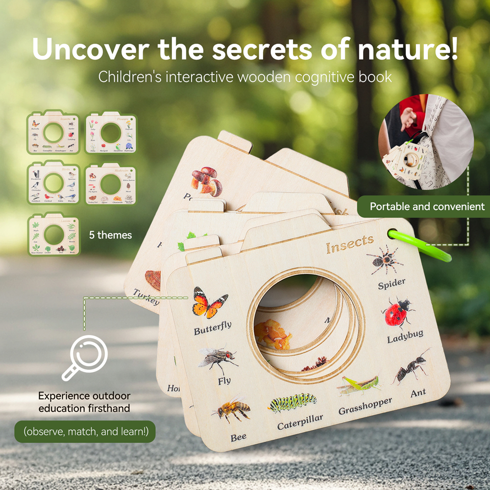 Wooden Camera Shape Nature Cog - Florist Supp recension och pris