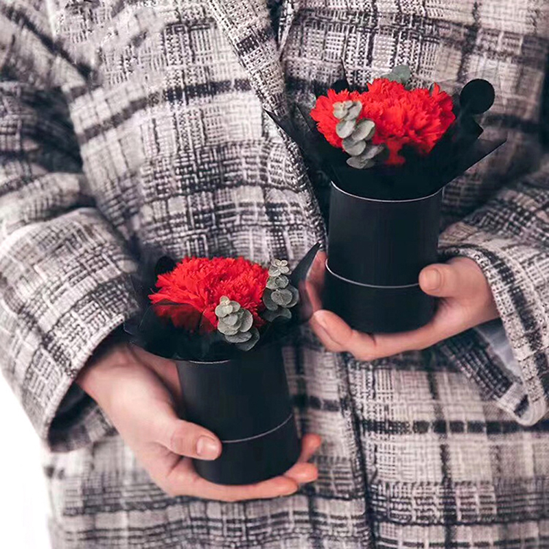 Round Flower Paper Box With Li - Florist Supply Buckets recension och pris