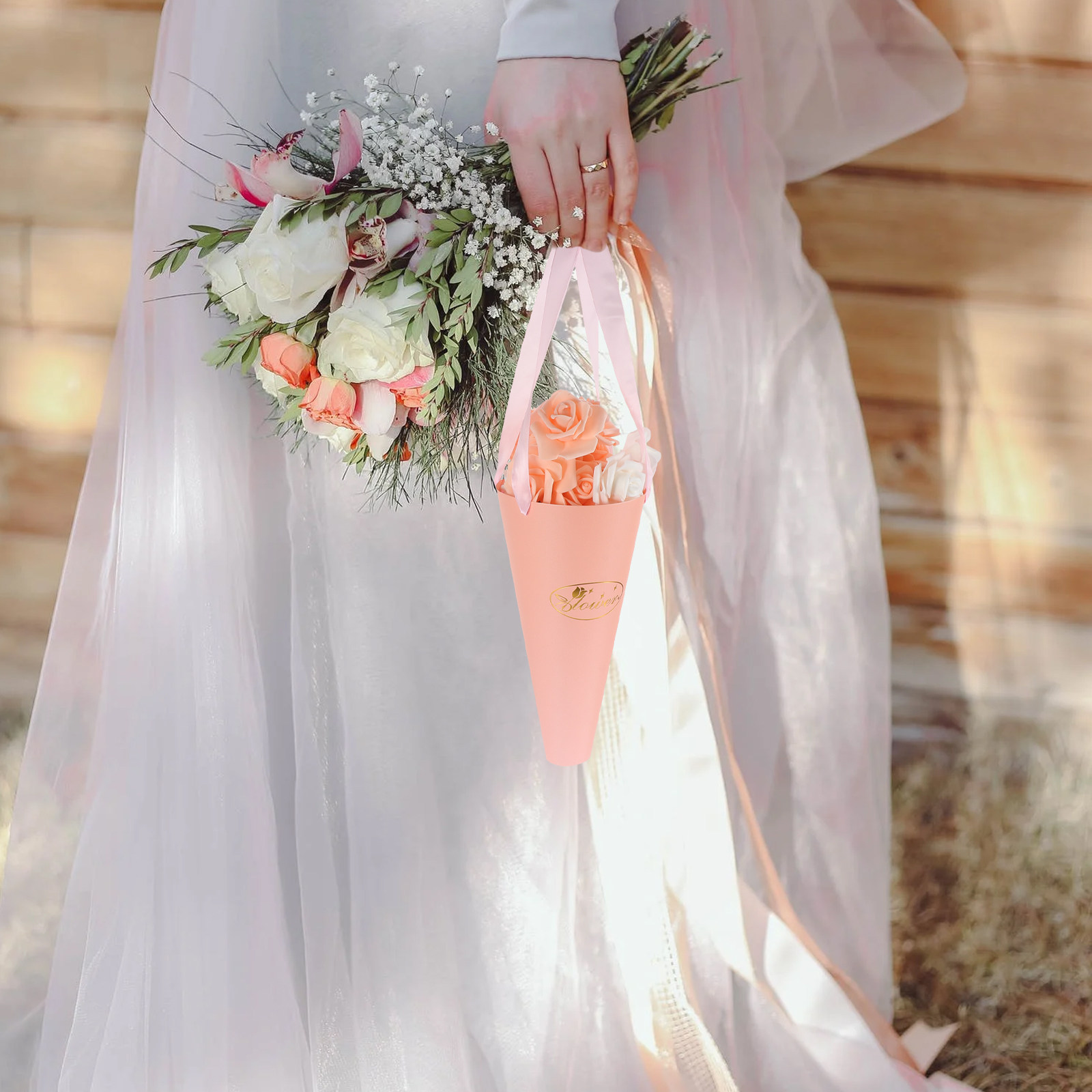 6Pcs Flower Bouquet Bags Chic  - Florist Supply Buckets recension och pris