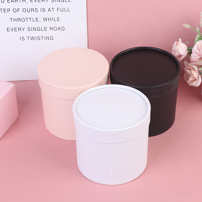 1PC Round Flower Paper Gift Bo - Florist Supply Buckets recension och pris